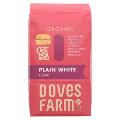 Buy Doves Farm Organic Plain White Flour 1kg Flours & Bread Mixes Online − UK Supplier