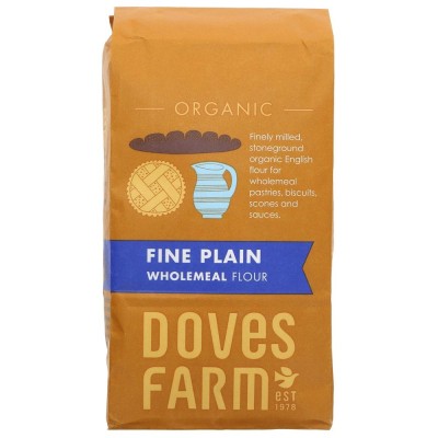 Buy Doves Farm Organic Plain Wholemeal Flour 1kg Flours & Bread Mixes Online − UK Supplier