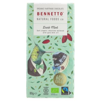 Bennetto Organic Dark Mint Chocolate 80g