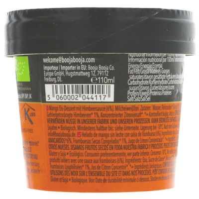 Booja Booja Mango & Raspberry Ice Cream 110ml