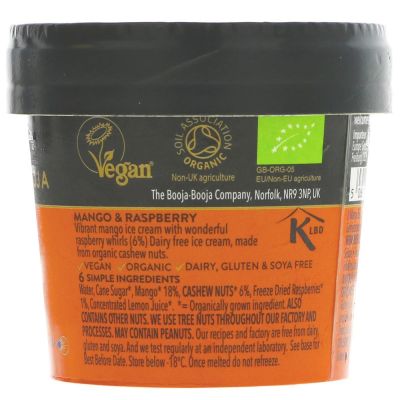 Booja Booja Mango & Raspberry Ice Cream 110ml