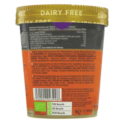 Booja Booja Mango & Raspberry Ice Cream 465ml