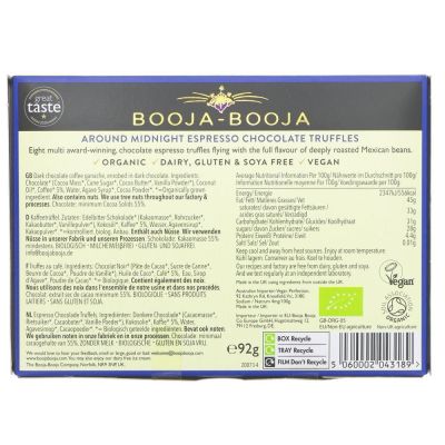 Booja Booja Organic Around Midnight Espresso Truffles 92g