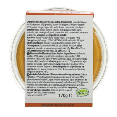 Delphi Fresh Chargrilled Red Pepper Houmous 170g
