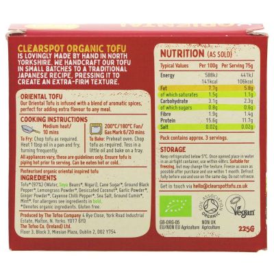 Clear Spot Oriental Tofu 225g
