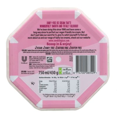 Swedish Glace Raspberry Non Dairy Dessert 750ml