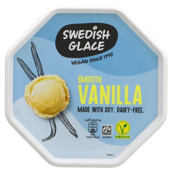 Swedish Glace Smooth Vanilla Non Dairy Dessert 750ml