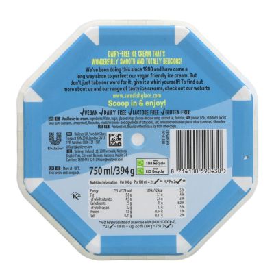 Swedish Glace Smooth Vanilla Non Dairy Dessert 750ml