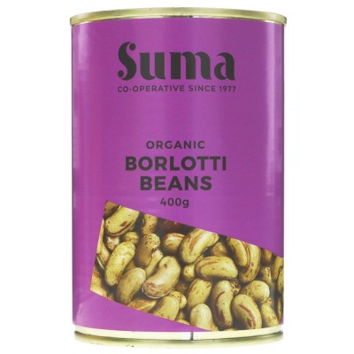 Buy Suma Wholefoods Organic Borlotti Beans 400g Beans & Pulses - Canned Online − UK Supplier
