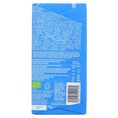 Seed & Bean Organic Rich Milk Chocolate 85g