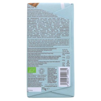 Seed & Bean Organic Salted Caramel Dark Chocolate Bar 85g