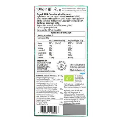 Vivani Organic Milk Chocolate with Hazel Nuts