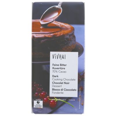 Vivani Organic Dark Cooking Chocolate 70% 150g