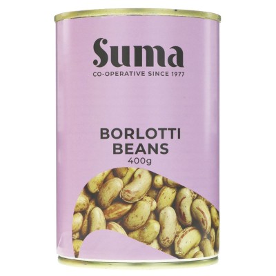 Buy Suma Wholefoods Borlotti Beans 400g Beans & Pulses - Canned Online − UK Supplier