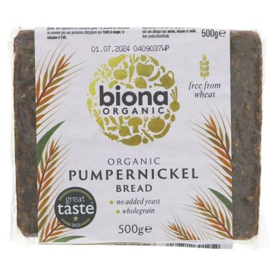 Biona Organic Pumpernickel Bread 500g