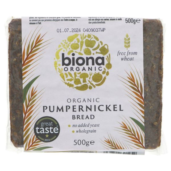 Biona Organic Pumpernickel Bread 500g