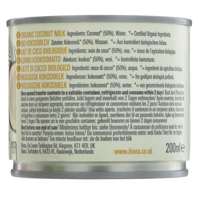 Biona Organic Coconut Milk 200ml