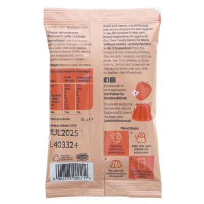 Just Wholefoods Strawberry Jelly Crystal 85g