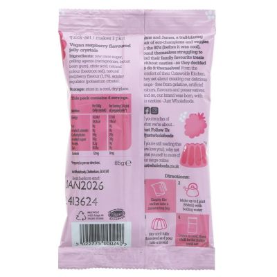 Just Wholefoods Raspberry Jelly Crystals 85g