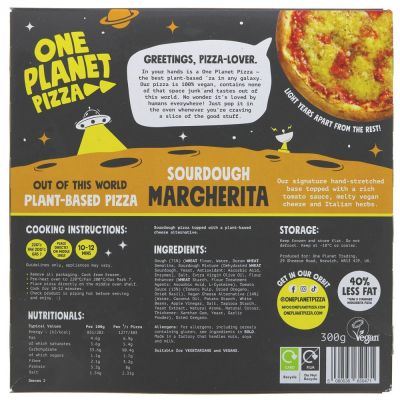 One Planet Pizza Three Cheese Margherita 320g