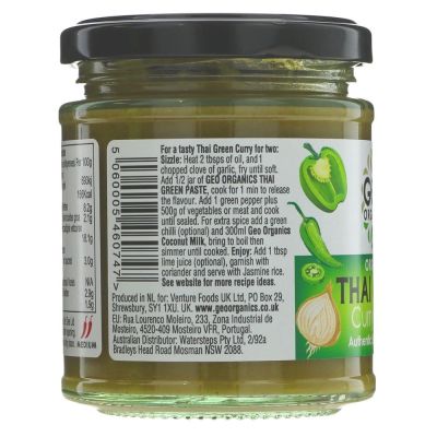 Geo Organics Thai Green Curry Paste 180g