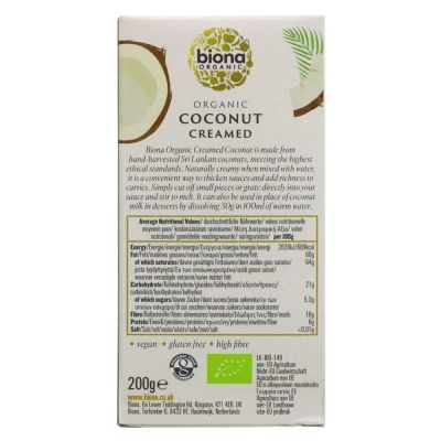 Biona Organic Creamed Coconut 200g