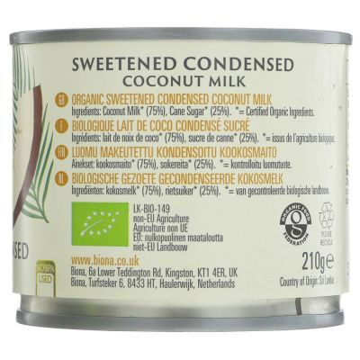 Biona Organic Condensed Coconut Milk 210ml