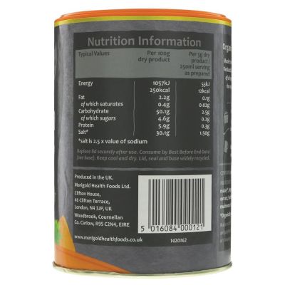 Marigold Organic Bouillon Low Salt Vegan 500g