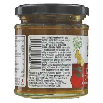 Geo Organics Korma Paste 180g