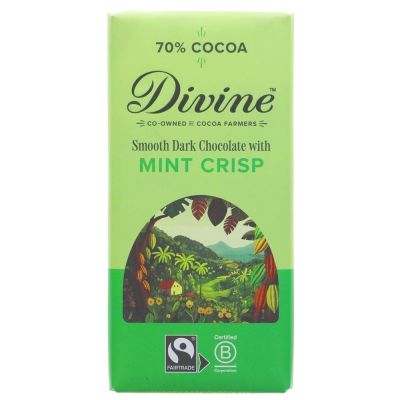 Divine Fair Trade Dark Mint Chocolate 90g