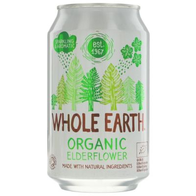 Whole Earth Organic Sparkling Elderflower Drink 330ml