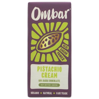 Ombar Centres Pistachio Raw Chocolate Bar 70g