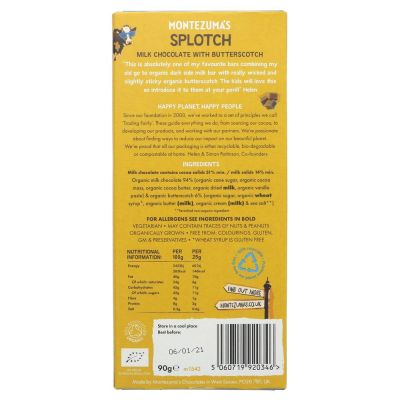 Montezumas Splotch Butterscotch Bar 90g