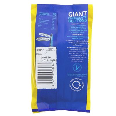 Montezumas Giant Buttons Dark 120g