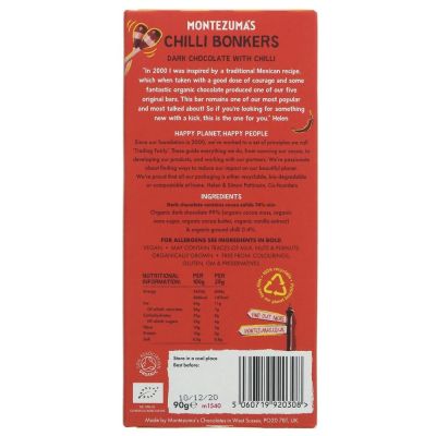 Montezumas Chilli Bonkers Chocolate 90g