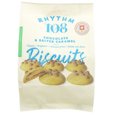Rhythm 108 Organic Chocolate & Salted Caramel Biscuit Sharing Bag 135g