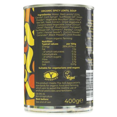 Suma Organic Spicy Lentil Soup New 400g