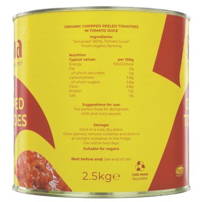 Organic Tomatoes Chopped Bulk 2.6kg