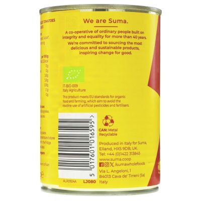 Suma Organic Chopped Tomatoes 400g
