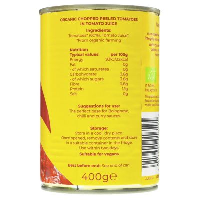 Suma Organic Chopped Tomatoes 400g