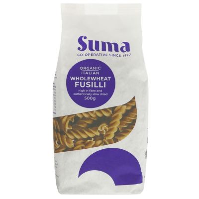 Suma Organic Wholewheat Fusilli Pasta 500g