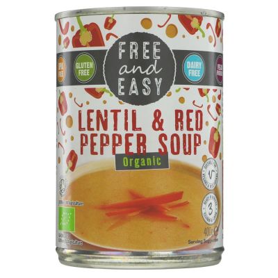 Free & Easy Lentil Red Pepper Soup 400g