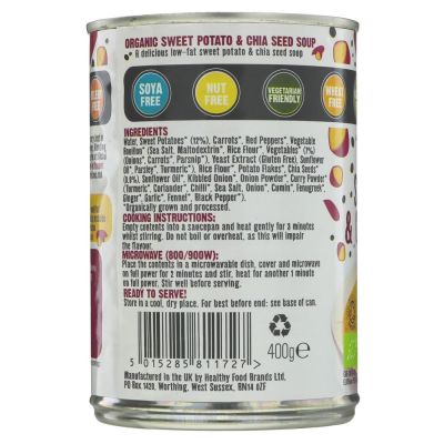 Free & Easy Organic Sweet Potato & Chia Seed Soup 400g