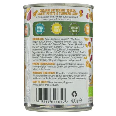 Free & Easy Butternut Squash Sweet Potato & Turmeric Soup 400g