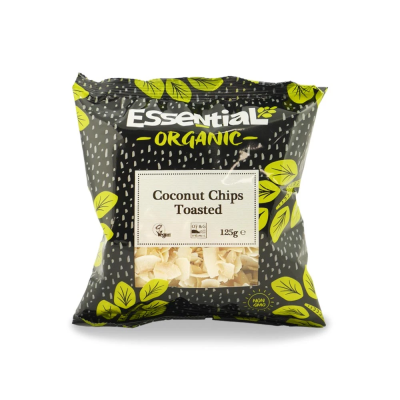 Essential Organic Coconut Chips Toasted 125g