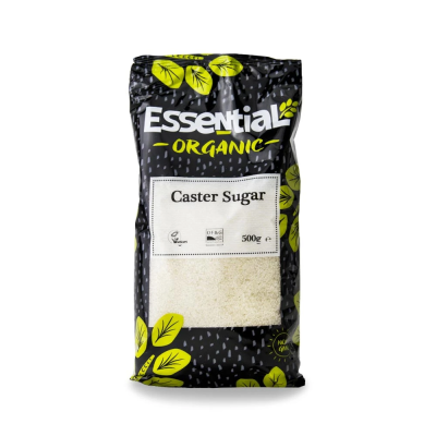 Buy Essential Organic Caster Sugar 500g Sugars & Syrups Online − UK Supplier