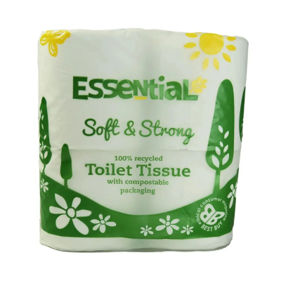 Essential Recycled Toilet Tissue 4pk