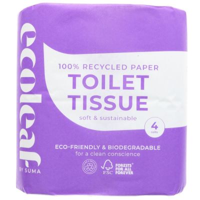 Suma Ecoleaf 4 Pack Toilet Rolls 4rolls