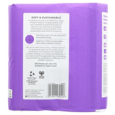 Suma Ecoleaf 4 Pack Toilet Rolls 4rolls
