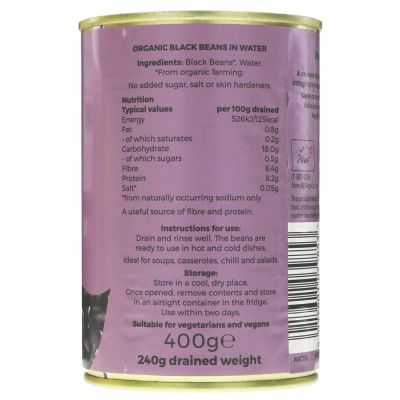 Suma Organic Black Beans 400g